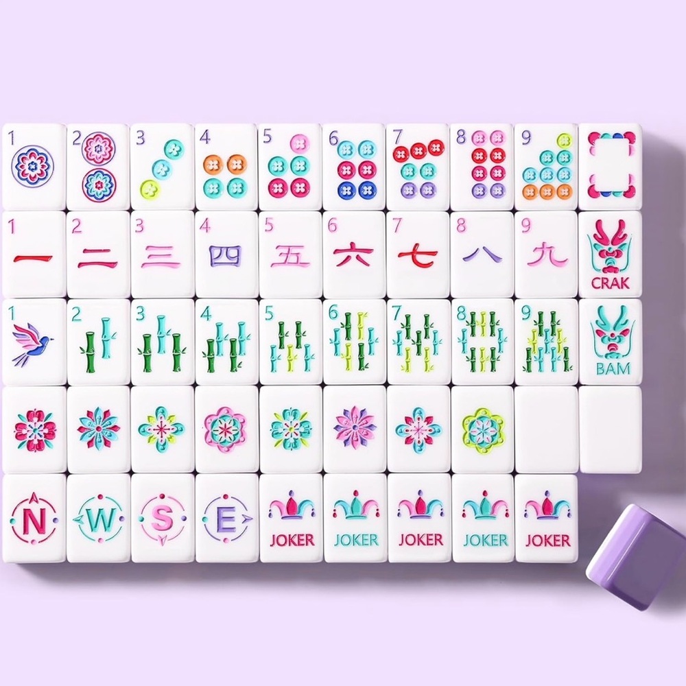 NEW Virora 4-Layer Purple Amethisse Acrylic Mahjong Tile Set 160 pieces